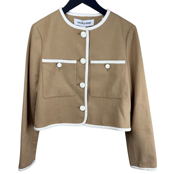 VERONICA BEARD Beale Cotton-Blend Tweed Jacket Size 8 - Picture 9 of 15